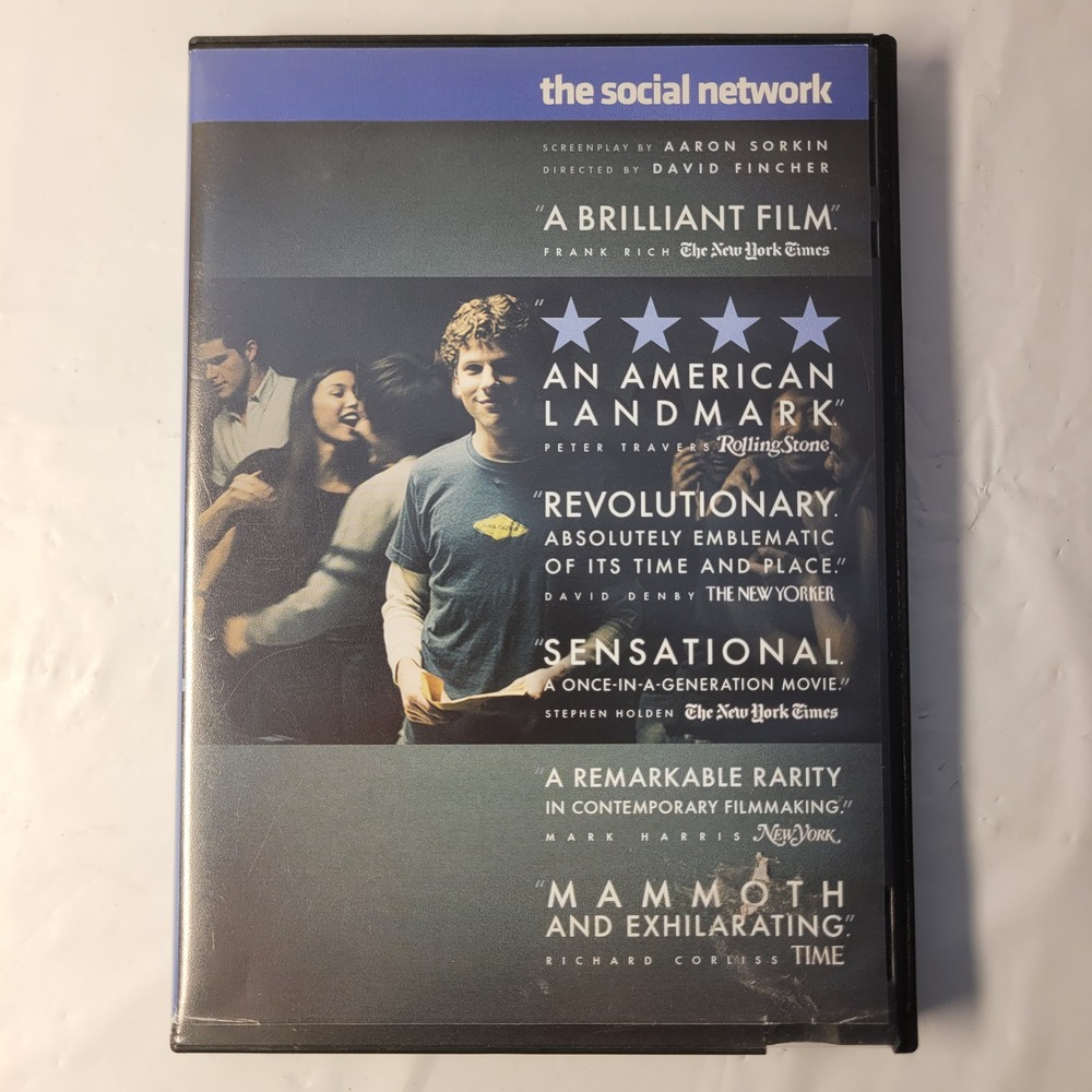 Sony The Social Network DVD David Fincher Jesse Eisenberg‎ Drama